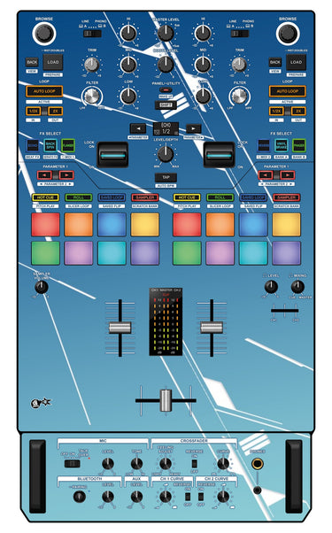 Pioneer DJ DJM S7 Skin Constructor Blue